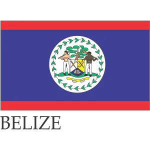 Belize Flag 12 x 18 inches