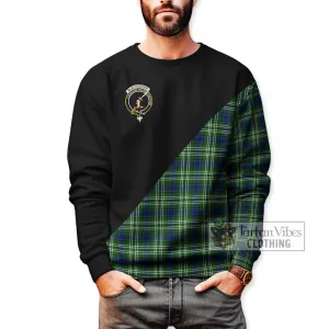 Blackadder Tartan Sweatshirt with Family Crest and Military Logo Style