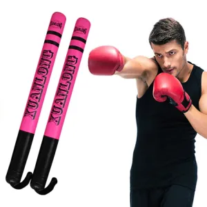 1 Pair XUANLONG PU Boxing Stick Target Sanda Stick Taekwondo Speed Training Equipment Fighting Reaction Target, Length: 57 Cm(Cool Pink)