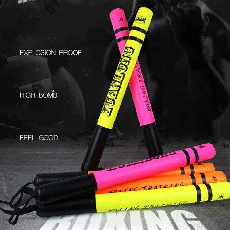 1 Pair XUANLONG PU Boxing Stick Target Sanda Stick Taekwondo Speed Training Equipment Fighting Reaction Target, Length: 57 Cm(Cool Pink)