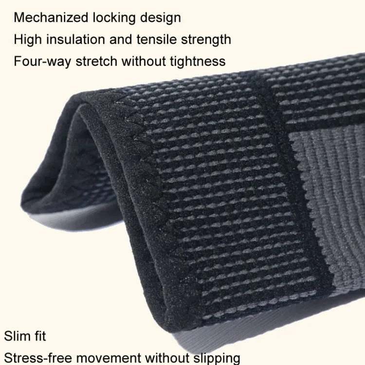 1pair Anti-Slip Compression Straps Keep Warm And Lengthen Knee Pads, Size: L(Mugwort Green)