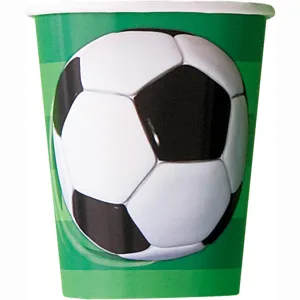 3D Soccerball 9oz  Cups, 8ct