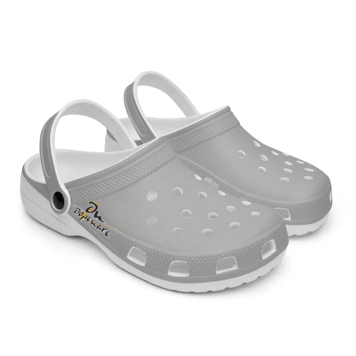 413. All Over Printed Gray Clogs