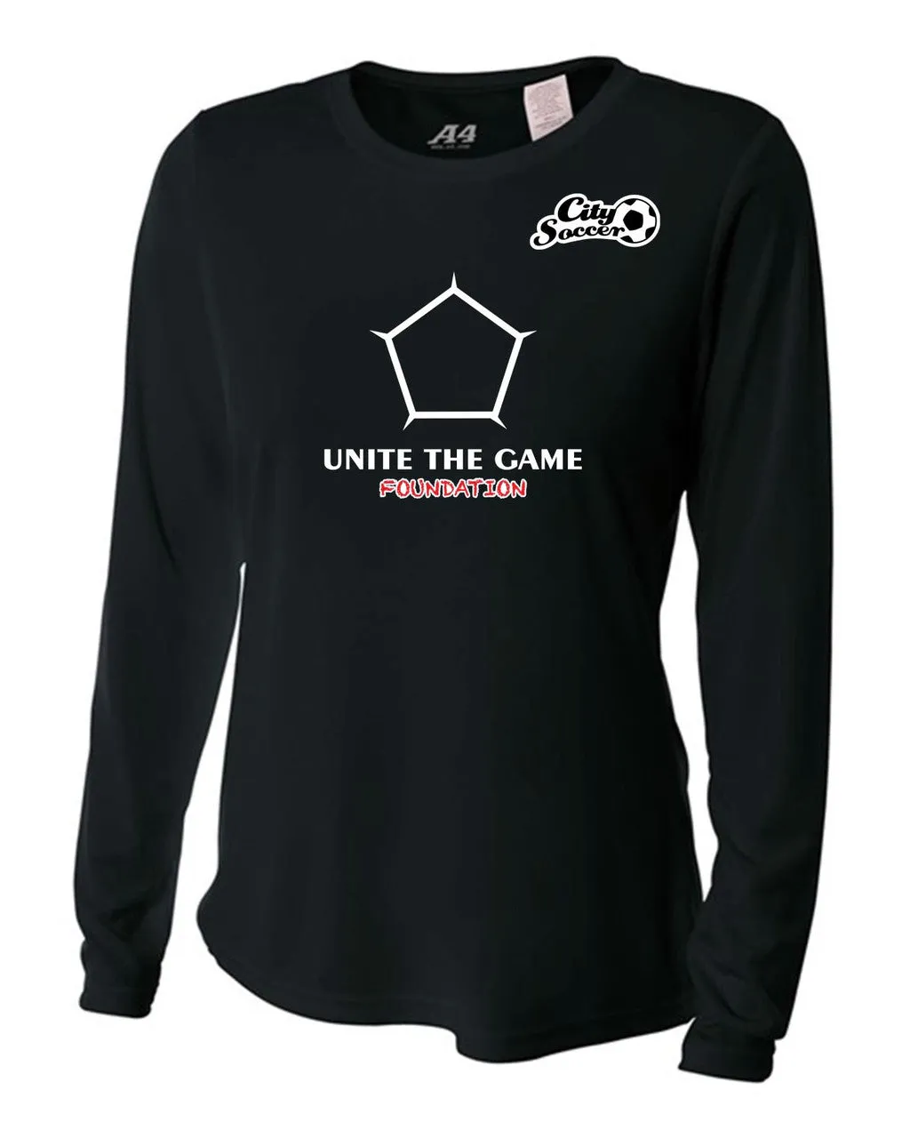 A4 City Soccer Women's Long-Sleeve Performance Shirt - Black