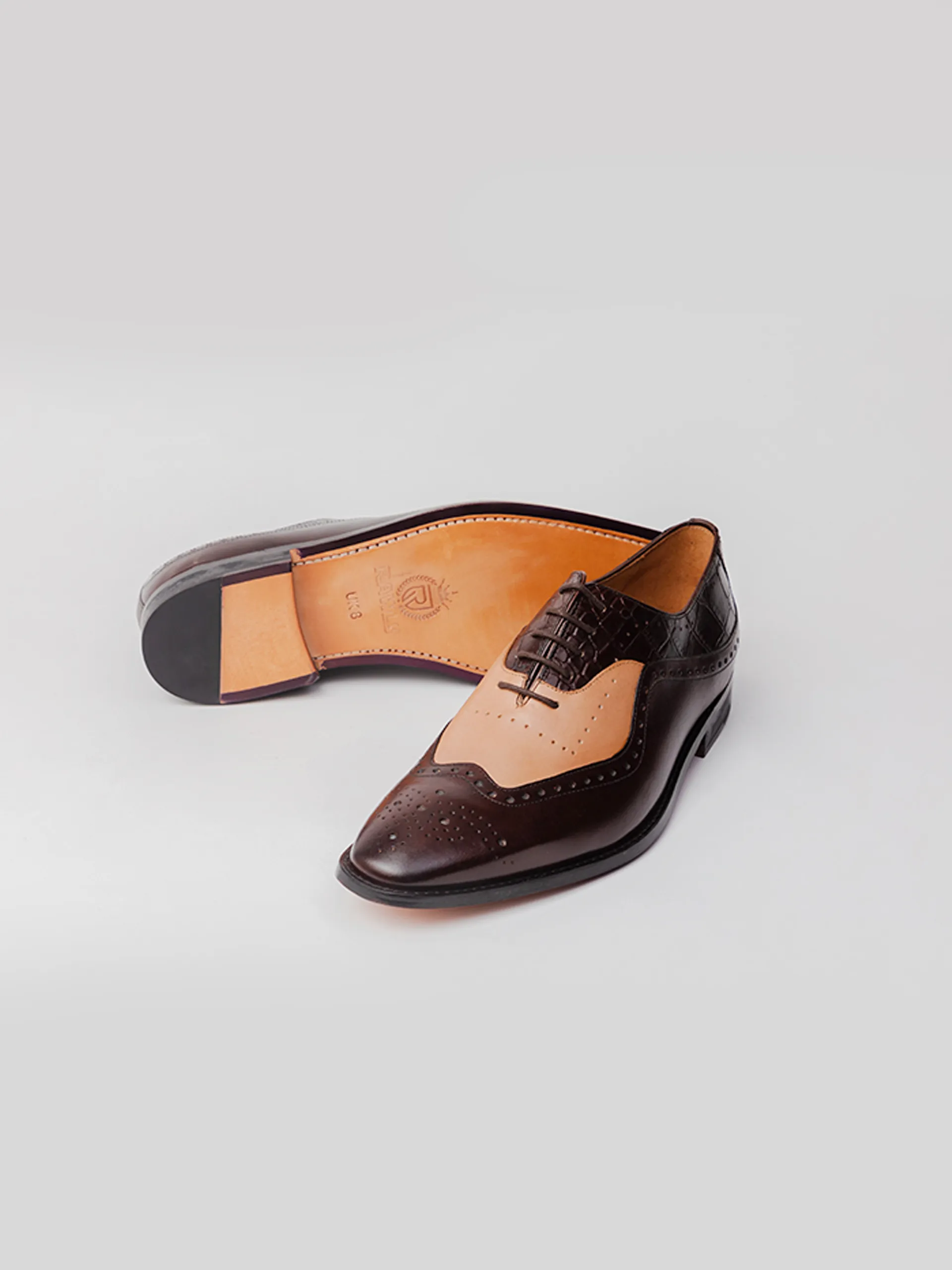 AARON COMBINATION OXFORD - TAN/BROWN