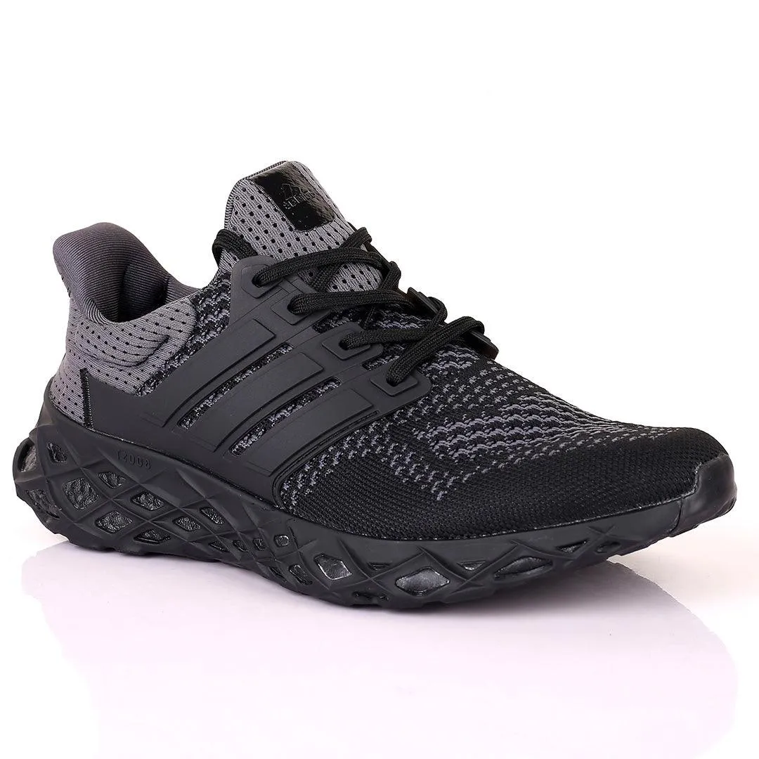 AD Boost Black And Grey  Men's Running Sneakers