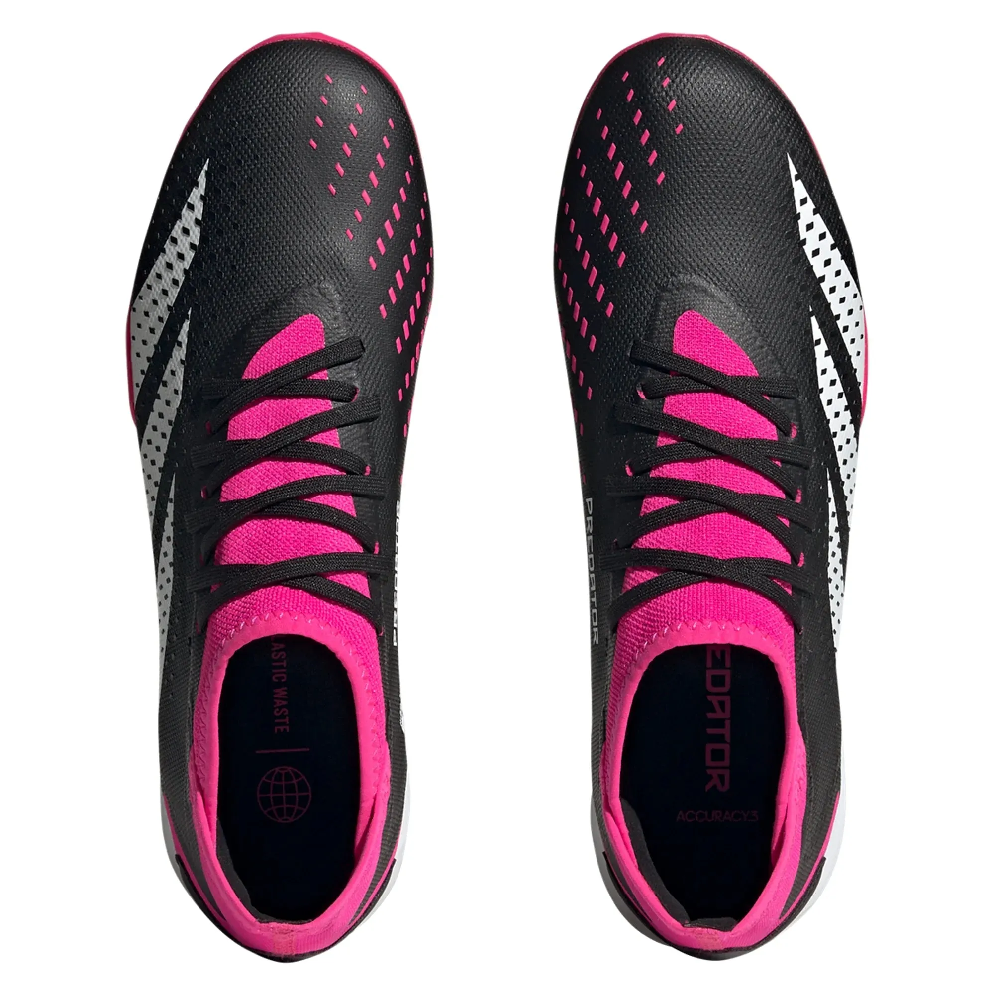 adidas Predator Accuracy.3 TF Turf Soccer Cleats - Black/White/Pink