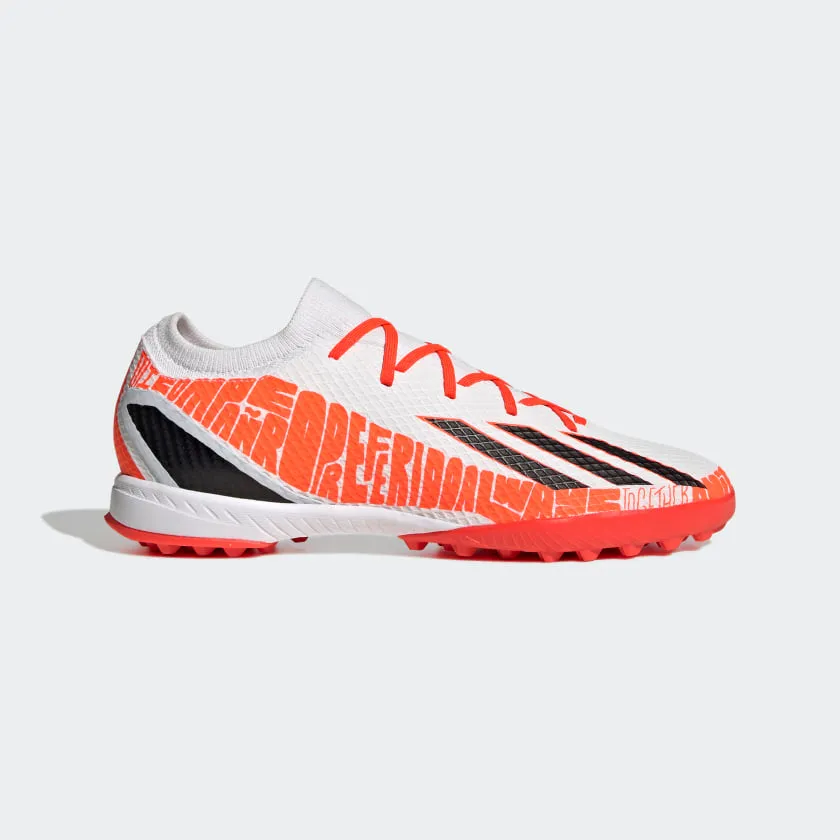 adidas X Speedportal Messi.3 TF Artificial Turf Soccer Shoe- Cloud White/Core Black/Solar Red