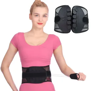 Adjustable Breathable Mesh Lumbar Support Belt, Specification: XXL(Black)