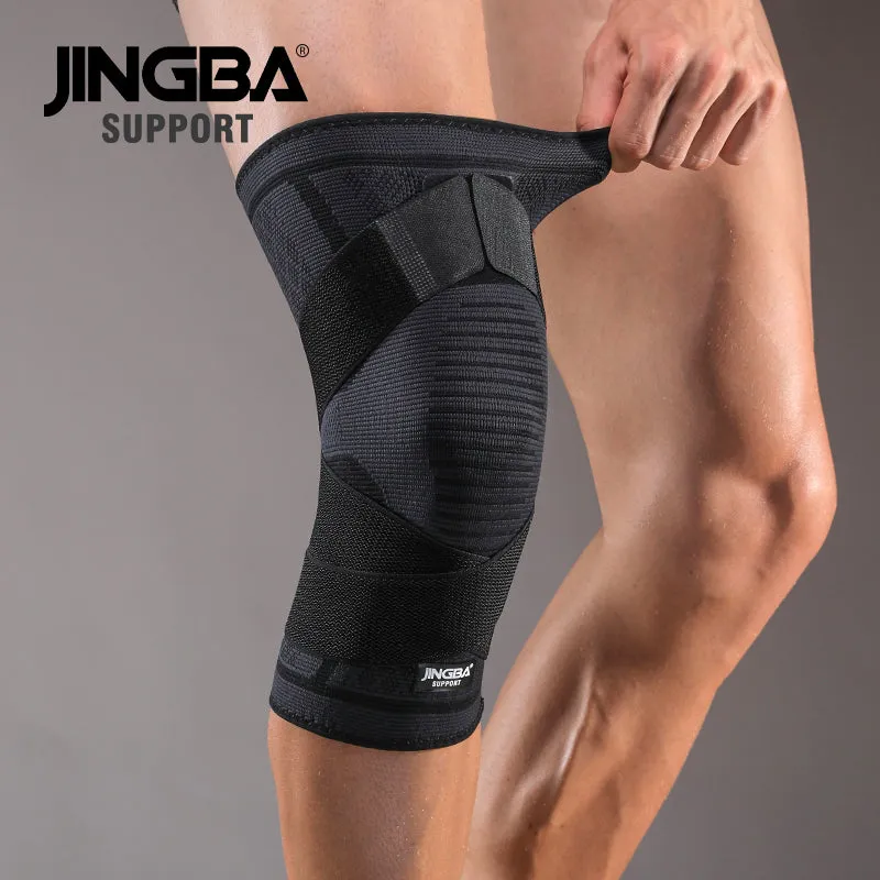 Adjustable Nylon Knee Supports - High Compression Knee Brace for Basketball