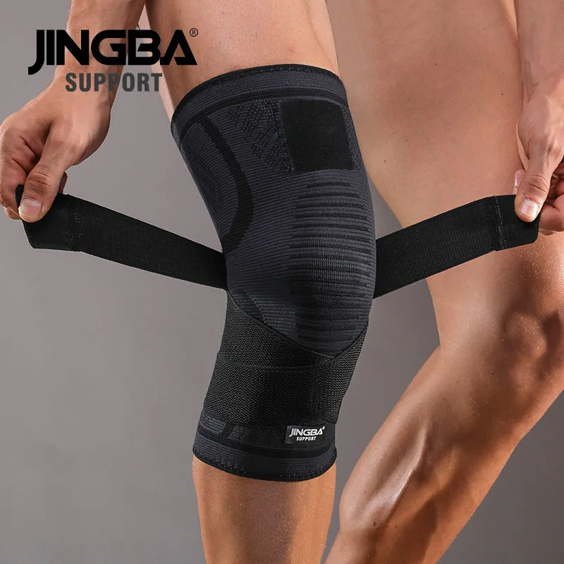 Adjustable Nylon Knee Supports - High Compression Knee Brace for Basketball