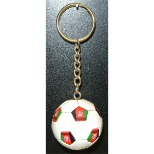 Afghanistan Soccer Ball Metal Key Chain