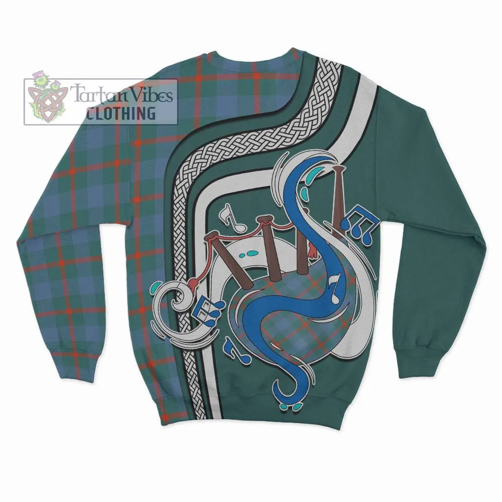 Agnew Ancient Tartan Sweatshirt with Epic Bagpipe Style