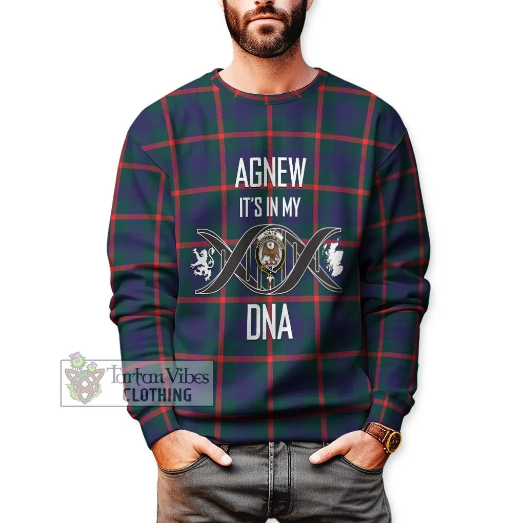 Agnew Tartan Sweatshirt with Family Crest DNA In Me Style