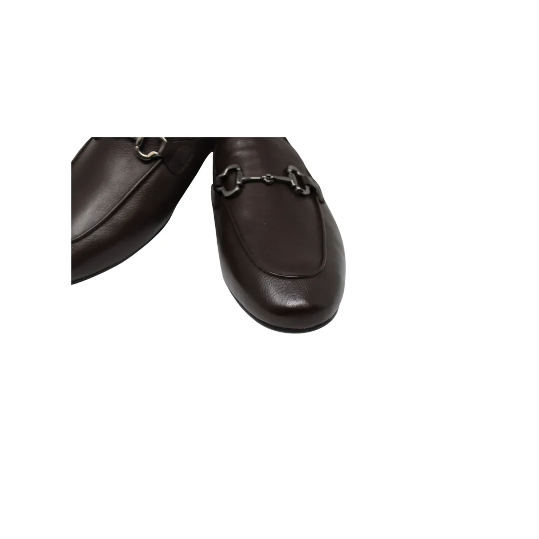 AiciBerllucci Coco Ladies Brown Leather Loafer with Chain