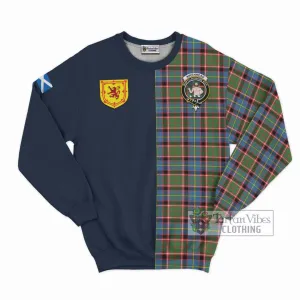 Aikenhead Tartan Sweatshirt Alba with Scottish Lion Royal Arm Half Style