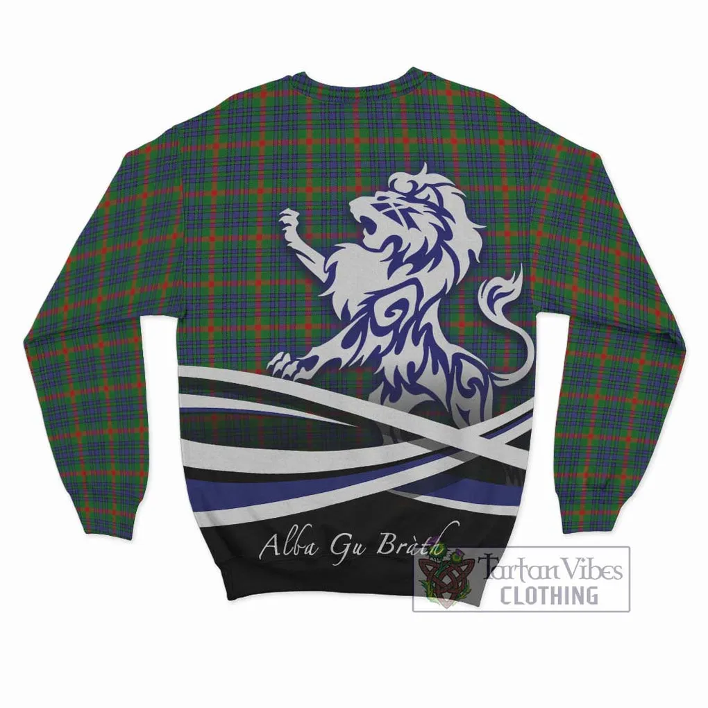 Aiton Tartan Sweatshirt with Alba Gu Brath Regal Lion Emblem