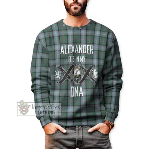 Alexander of Menstry Hunting Tartan Sweatshirt with Family Crest DNA In Me Style