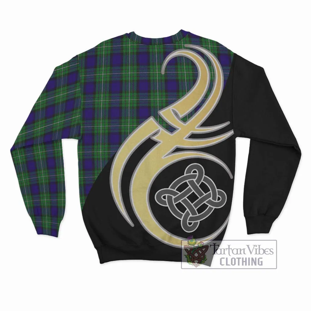 Alexander Tartan Sweatshirt with Family Crest and Celtic Symbol Style