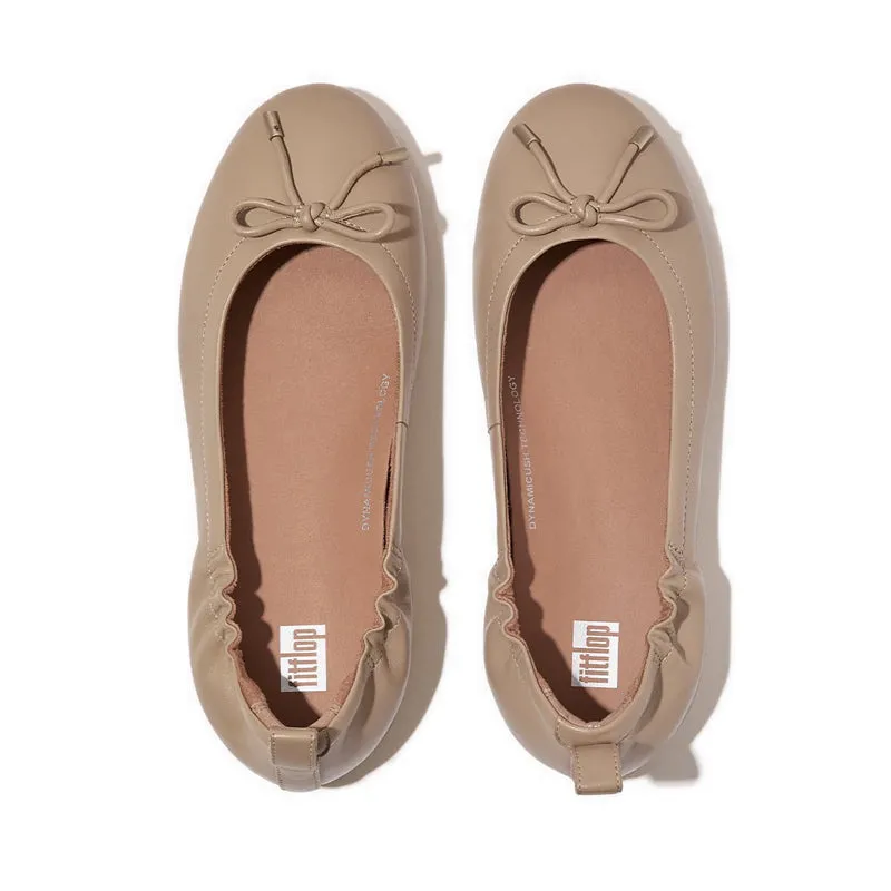 ALLEGRO BOW LEATHER BALLERINAS