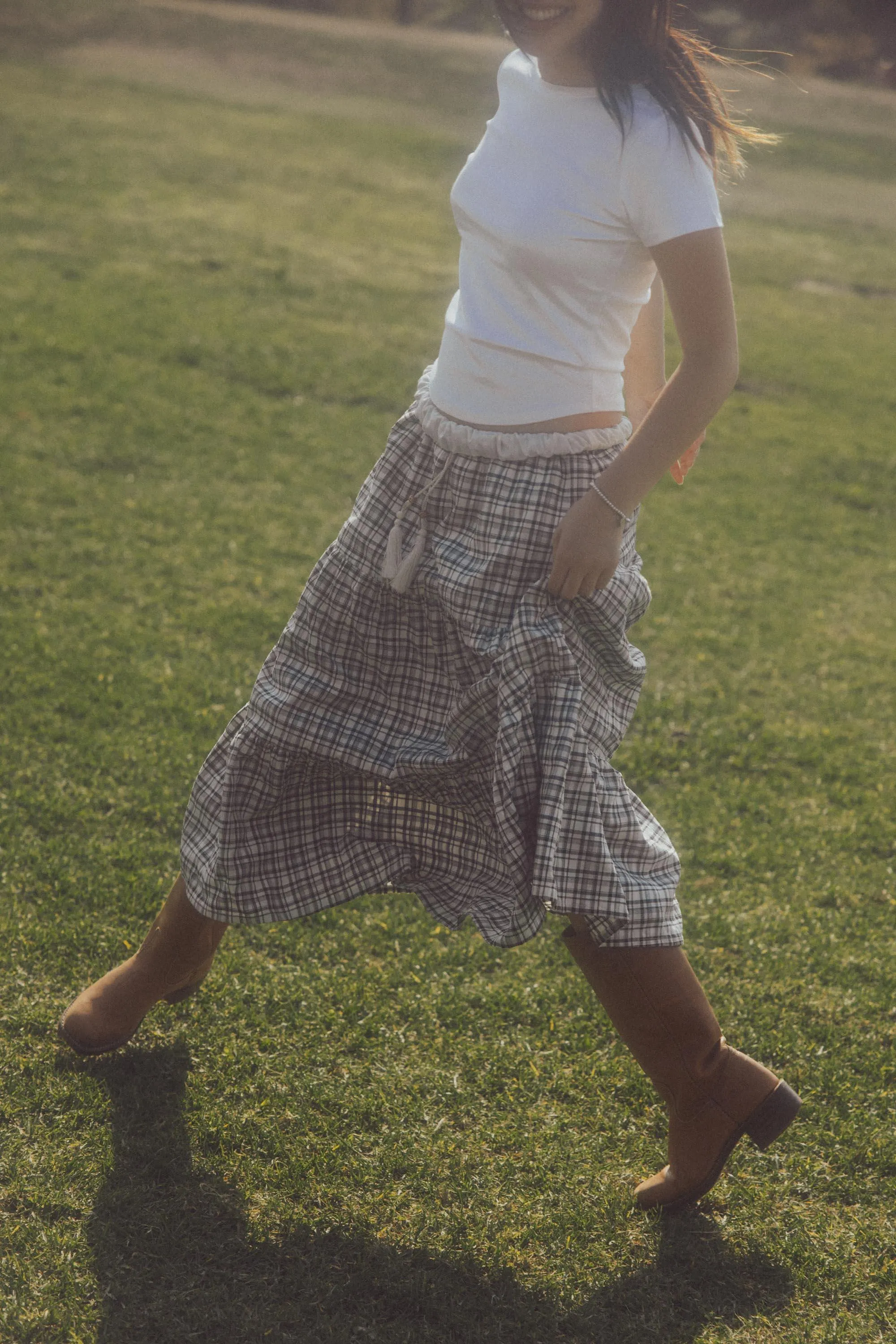 Amalie Plaid Maxi Skirt