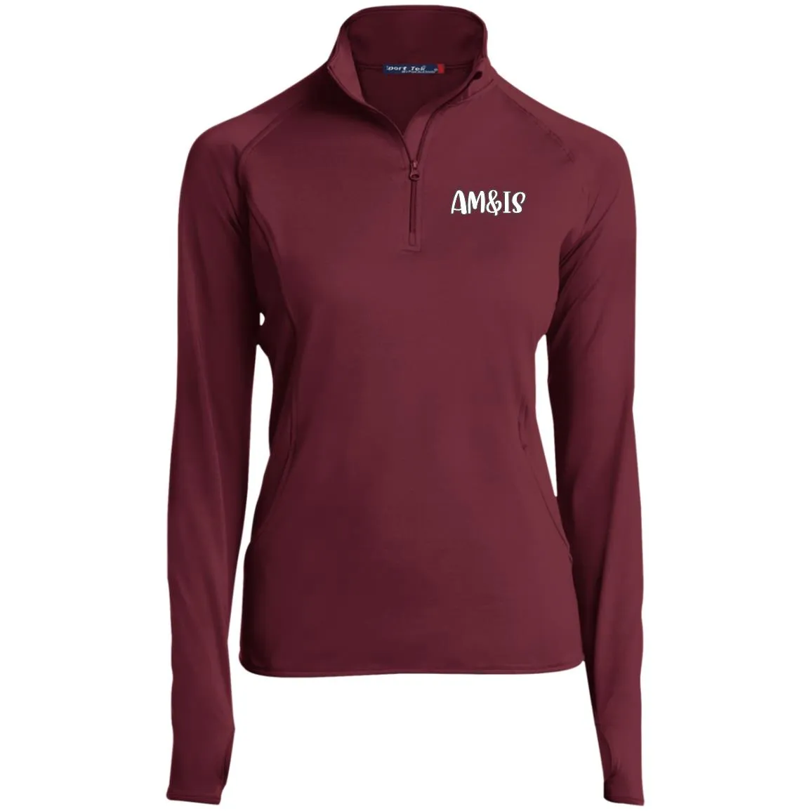 AM&IS Activewear Ladies' 1/2 Zip Performance Pullover