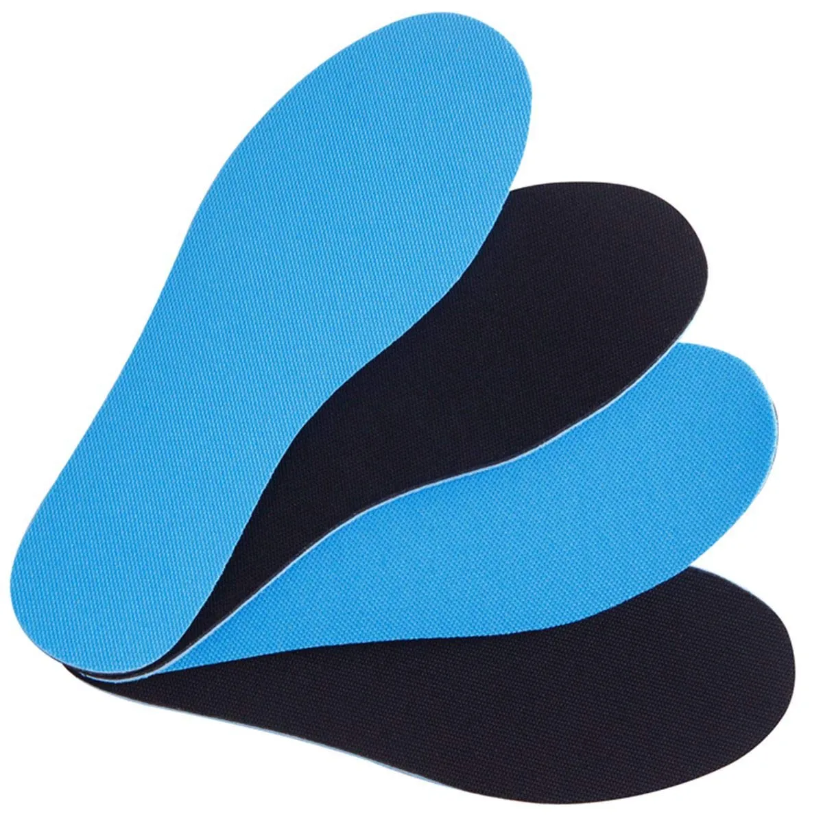 Amitataha 2 Pairs Breathable Insoles, Super-Soft, Sweat-Absorbent, Double-Colored and Double-Layered Shoe Inserts of Foam That Fit in Any Shoes (Blue/Black, 7-9 Women/6-7.5 Men) Blue/Black