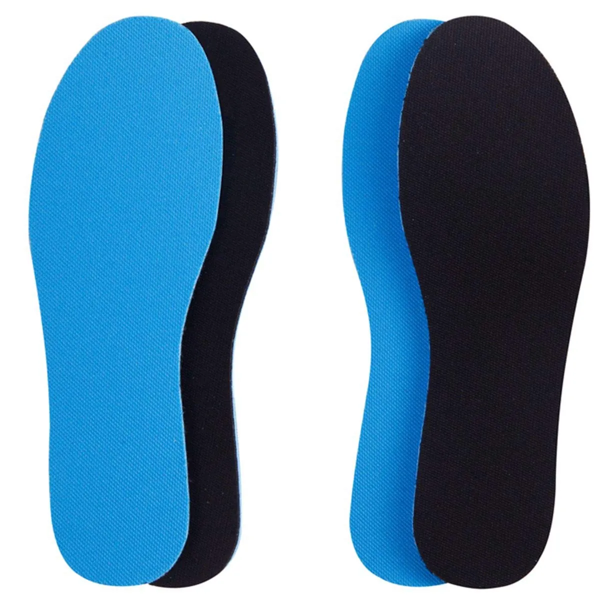 Amitataha 2 Pairs Breathable Insoles, Super-Soft, Sweat-Absorbent, Double-Colored and Double-Layered Shoe Inserts of Foam That Fit in Any Shoes (Blue/Black, 7-9 Women/6-7.5 Men) Blue/Black