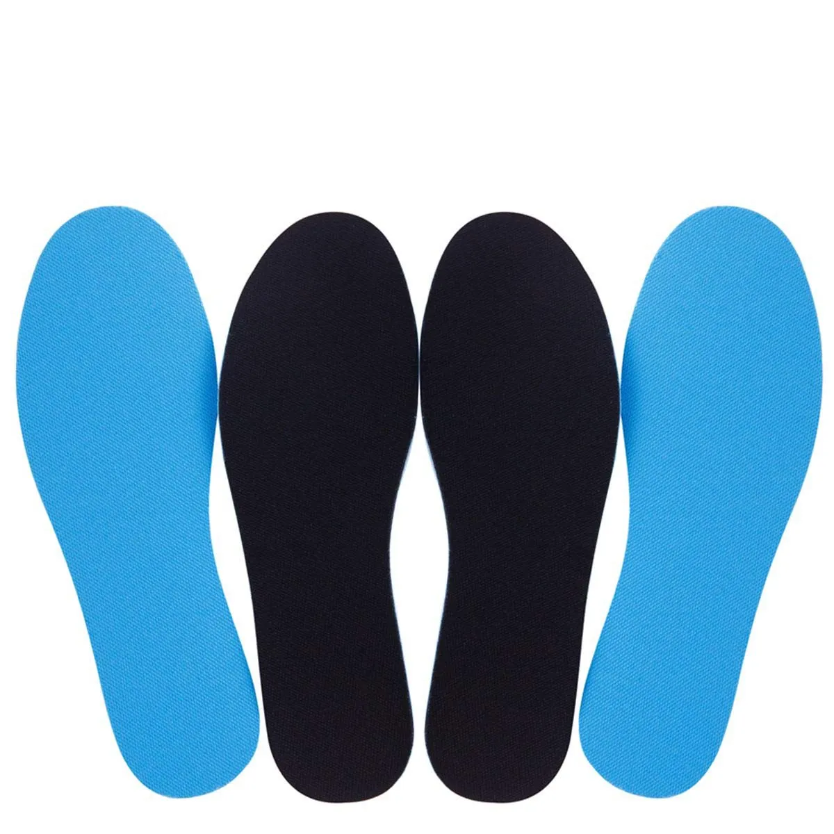 Amitataha 2 Pairs Breathable Insoles, Super-Soft, Sweat-Absorbent, Double-Colored and Double-Layered Shoe Inserts of Foam That Fit in Any Shoes (Blue/Black, 7-9 Women/6-7.5 Men) Blue/Black