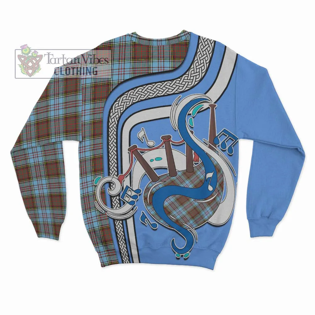 Anderson Ancient Tartan Sweatshirt with Epic Bagpipe Style