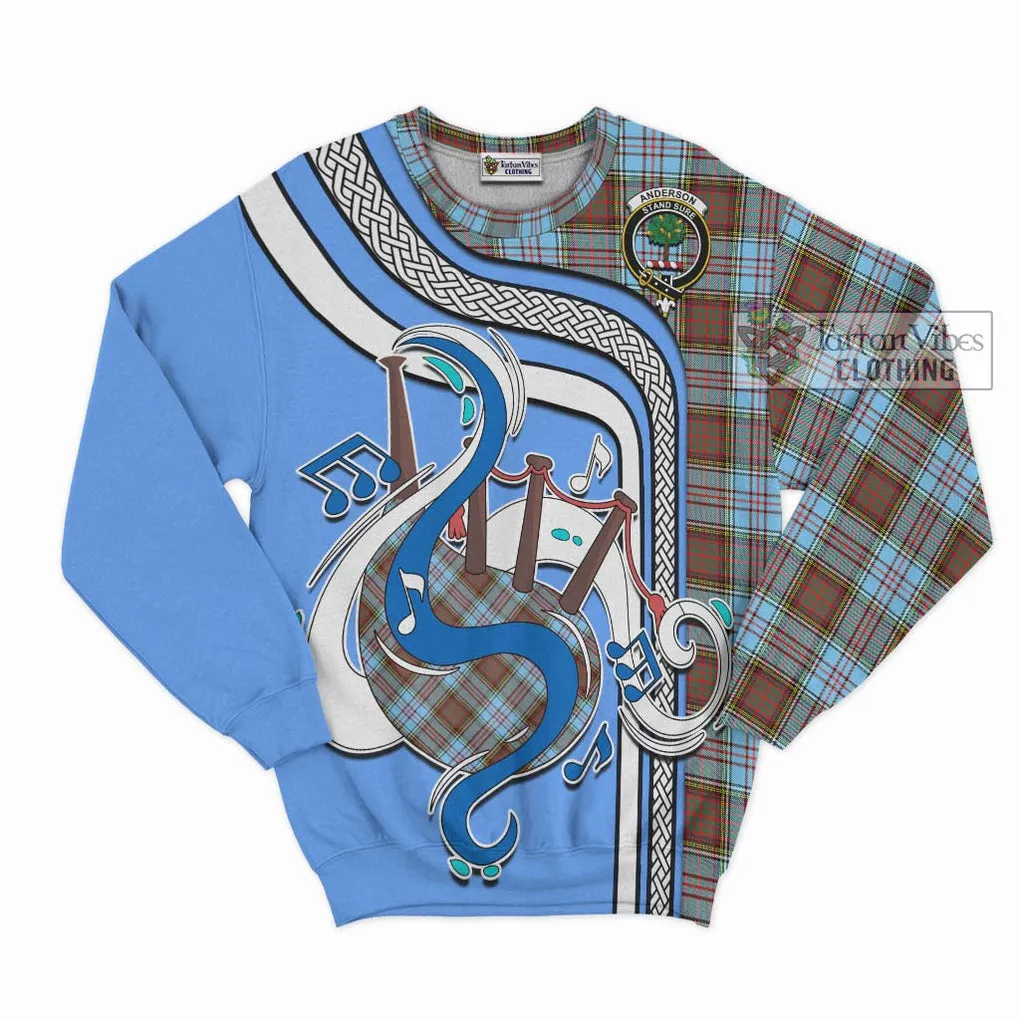 Anderson Ancient Tartan Sweatshirt with Epic Bagpipe Style