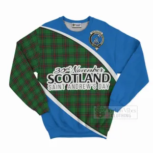 Anstruther Family Crest Tartan Sweatshirt Celebrate Saint Andrew's Day in Style