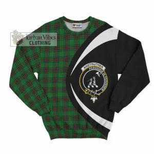 Anstruther Tartan Sweatshirt with Family Crest Circle Style