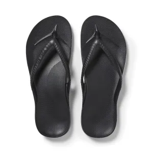 Archies Arch Support Thongs - KIDS Black