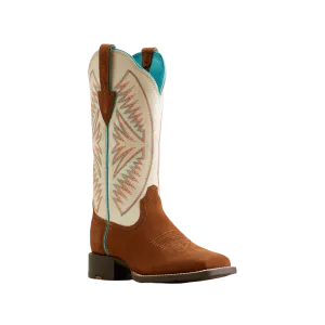 Ariat Women's Round Up Ruidoso Western Cedar Roughoutimate Pearl Suede Boots