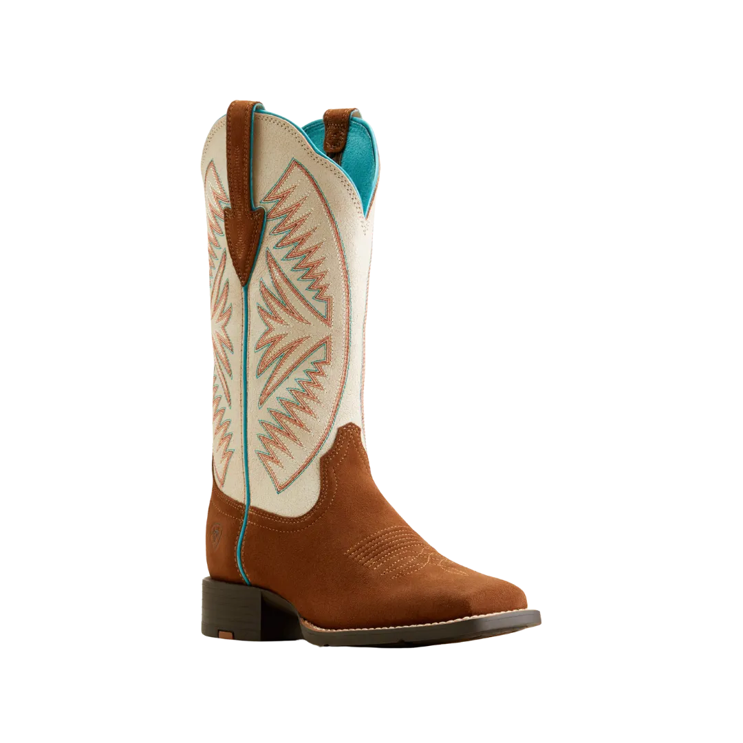 Ariat Women's Round Up Ruidoso Western Cedar Roughoutimate Pearl Suede Boots