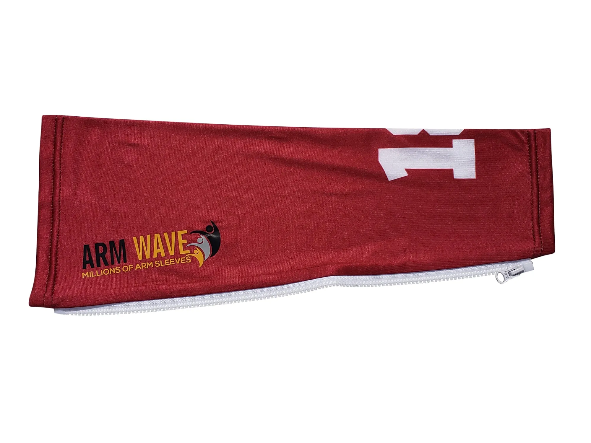 Arm Wave Red Universal Arm Sleeve with No. 18