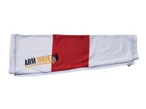 Arm Wave White and Red Universal Arm Sleeve