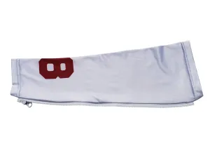 Arm Wave White Universal Arm Sleeve with Red NO. 18