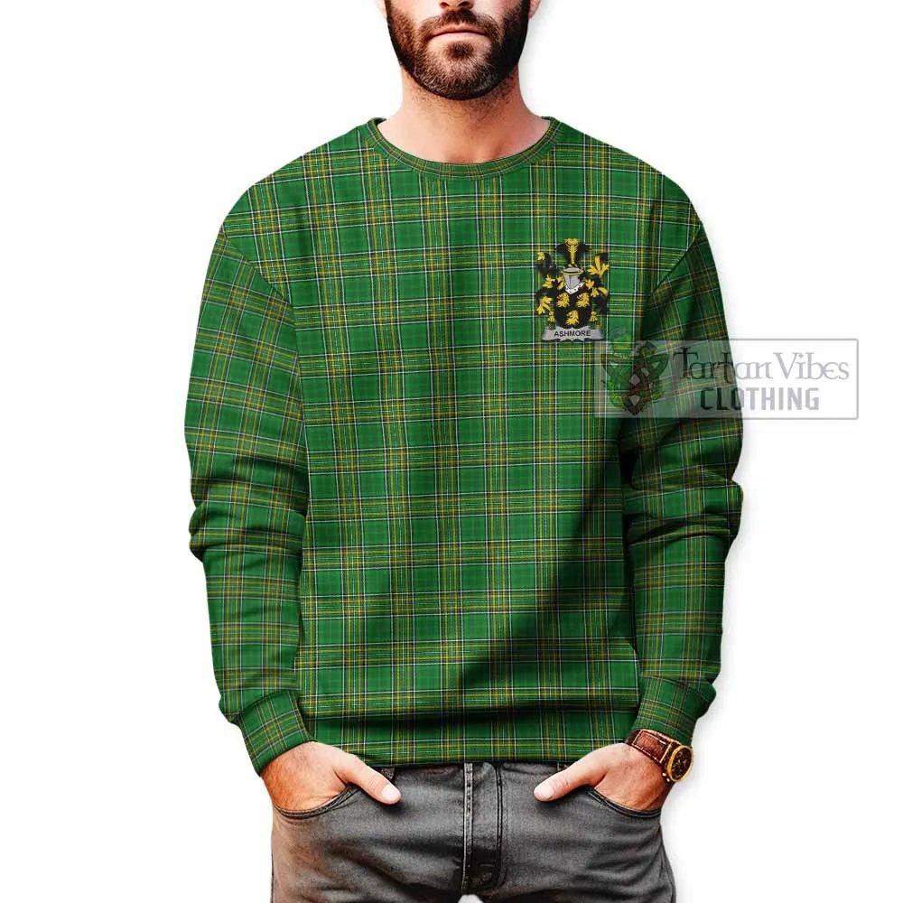 Ashmore Irish Clan Tartan Sweatshirt with Coat of Arms