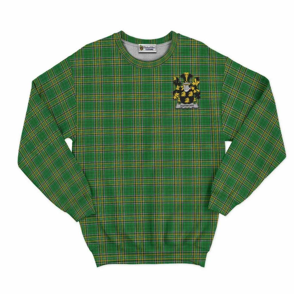 Ashmore Irish Clan Tartan Sweatshirt with Coat of Arms