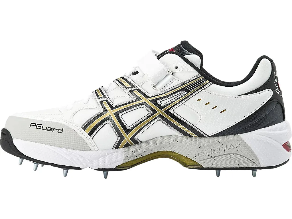 Asics Gel - Speed Menace Cricket Metal Spike Shoes (White/Black/Gold)