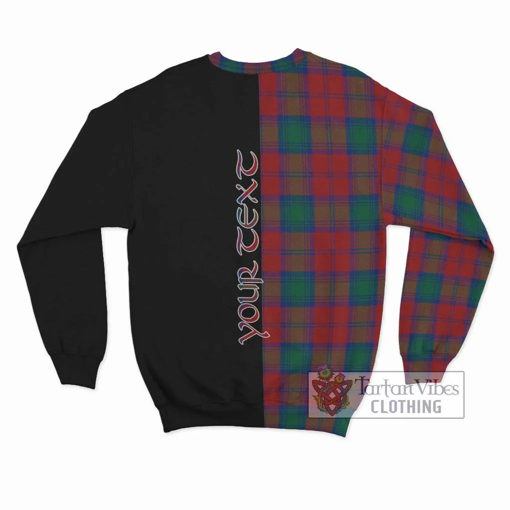 Auchinleck (Affleck) Tartan Sweatshirt with Family Crest and Half Of Me Style