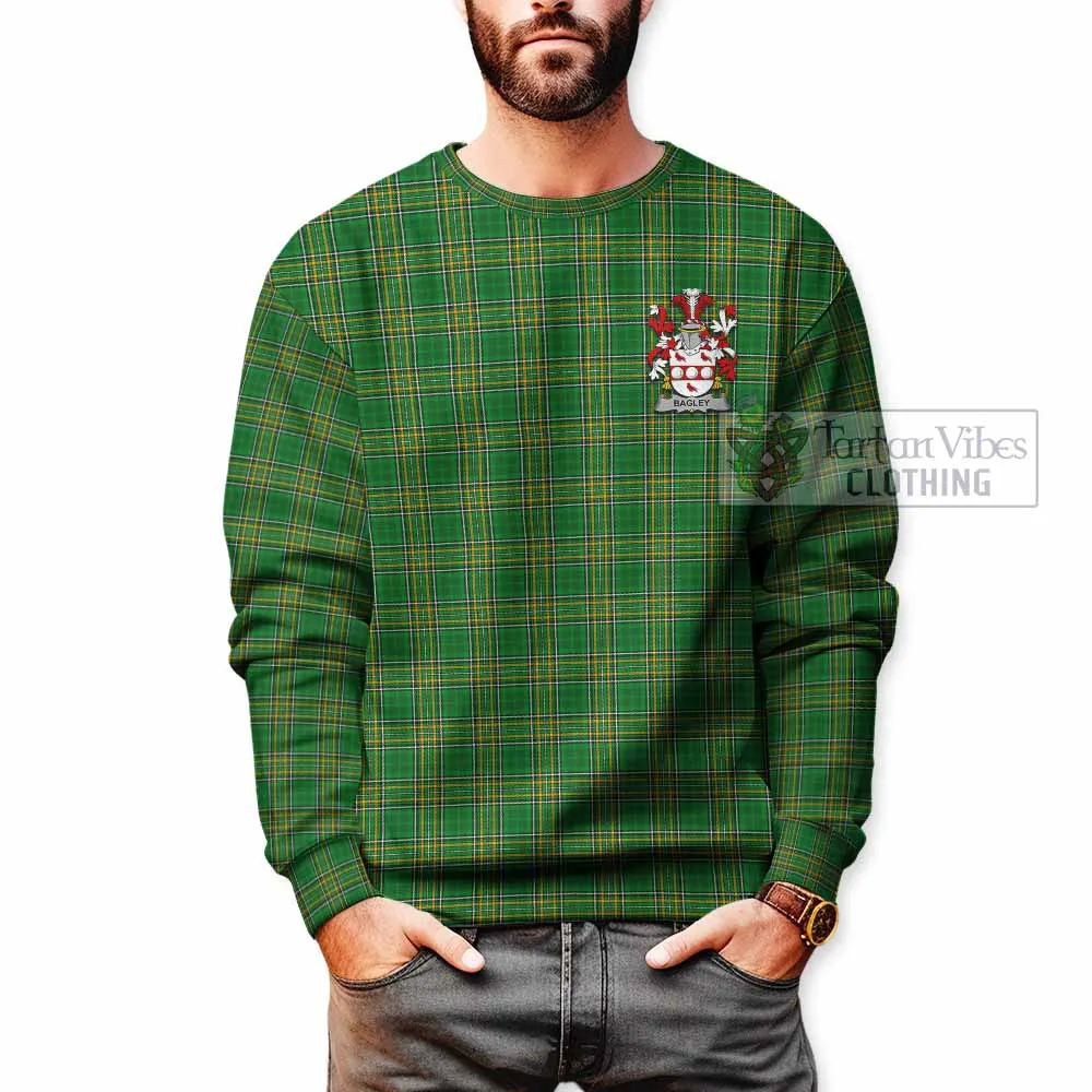 Bagley Irish Clan Tartan Sweatshirt with Coat of Arms