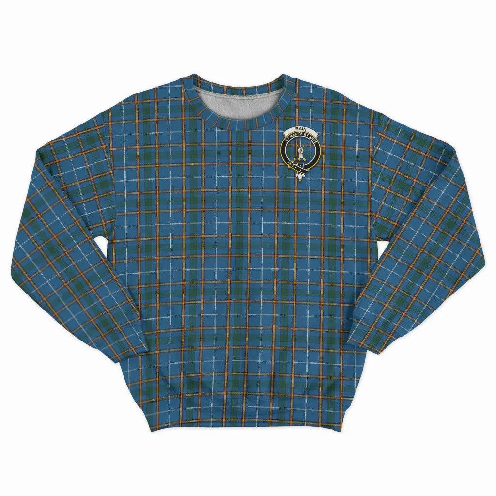 Bain Tartan Sweatshirt with Family Crest