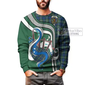 Baird Ancient Tartan Sweatshirt with Epic Bagpipe Style