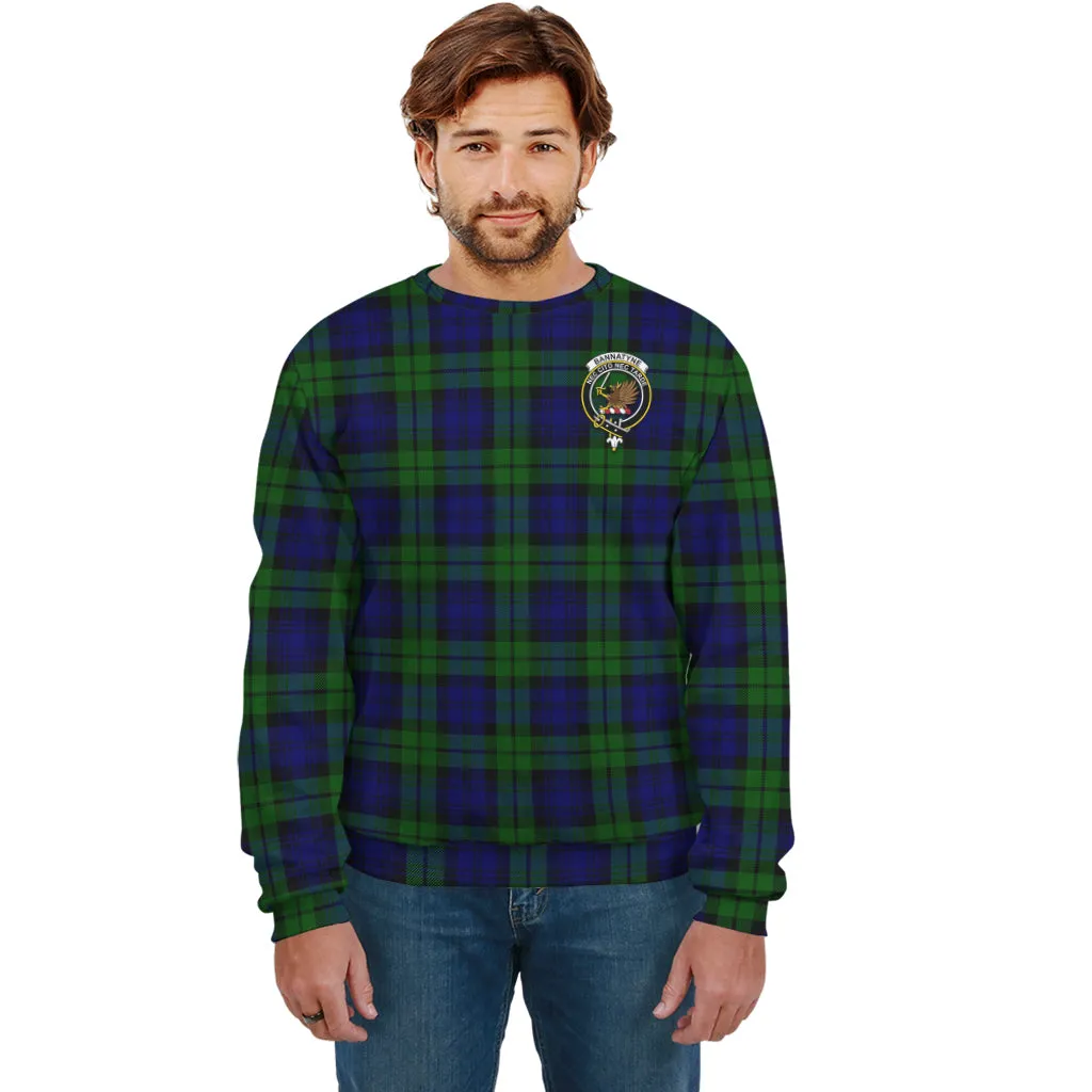 Bannatyne Tartan Sweatshirt with Family Crest