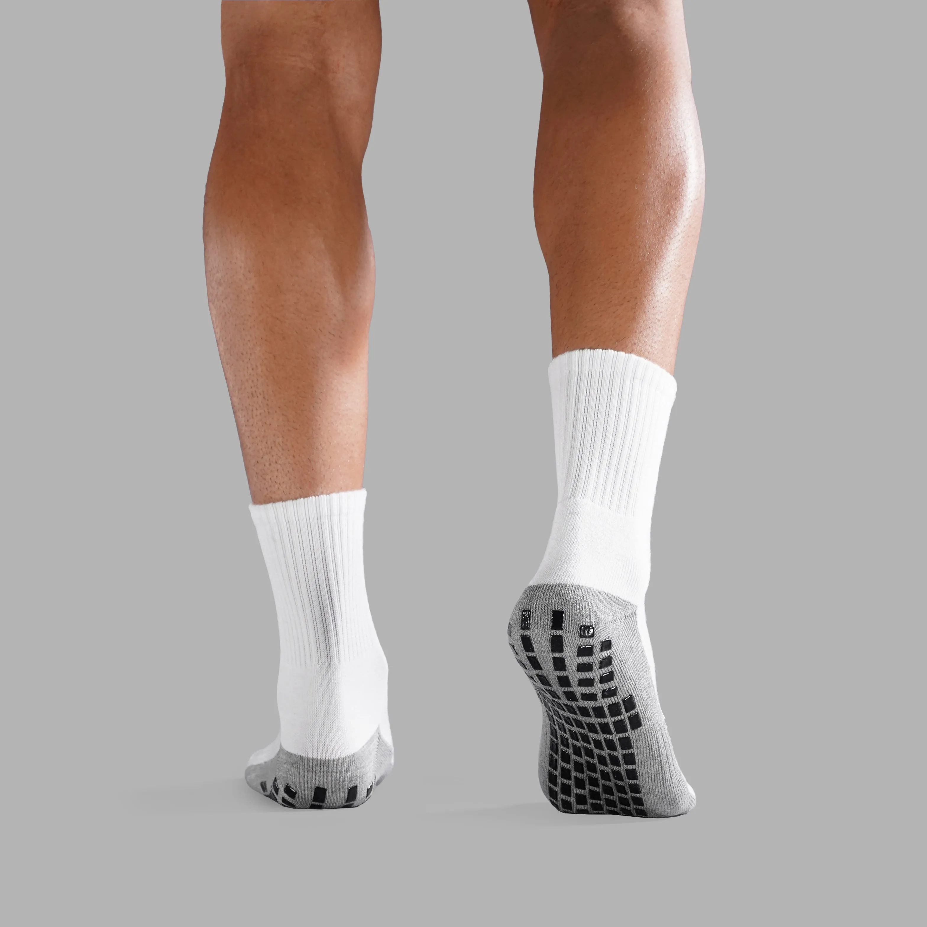 Basic White Performance Grip Socks