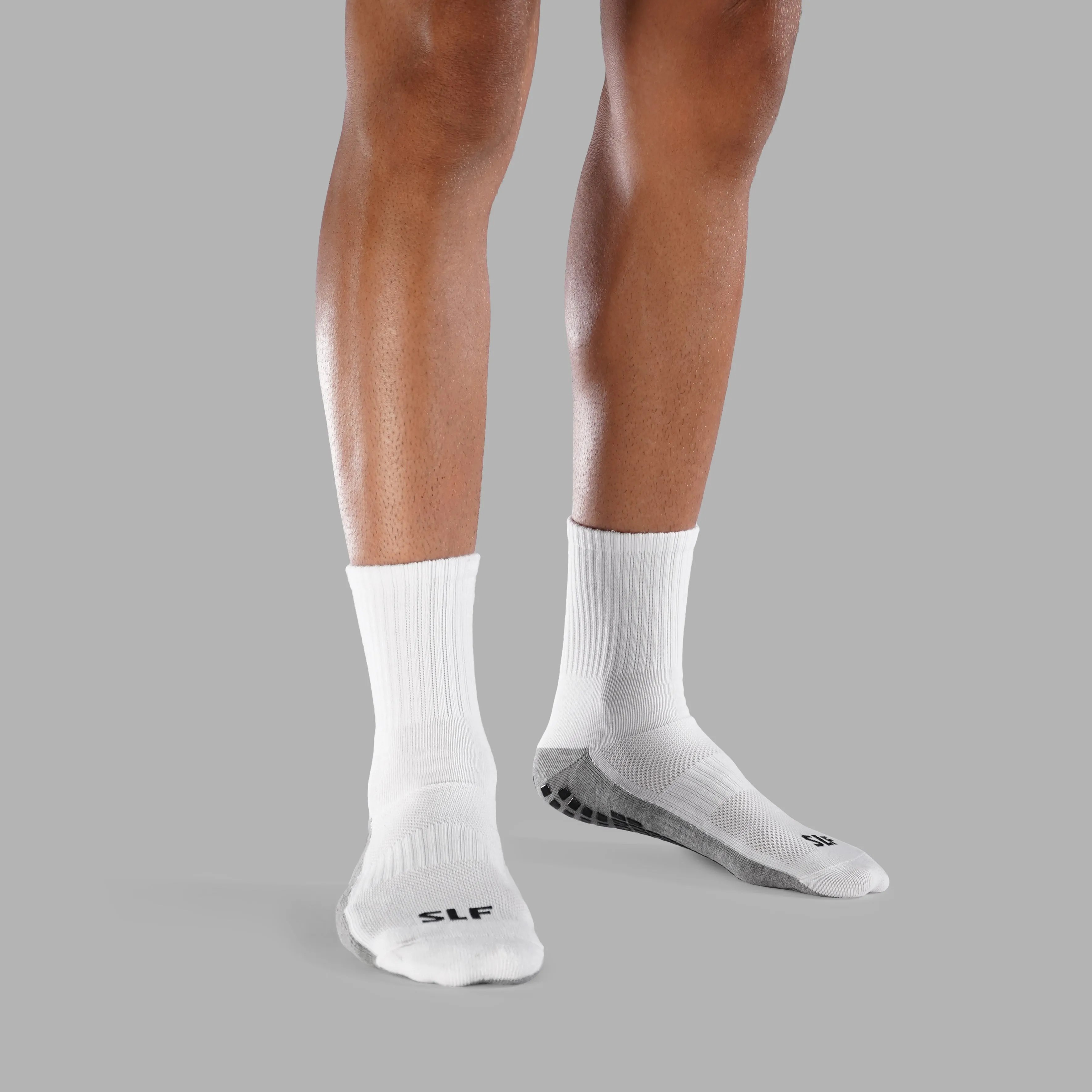 Basic White Performance Grip Socks