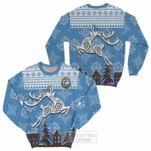 Beattie (Beatty) Clan Christmas Sweatshirt Celtic Reindeer Style